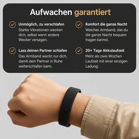 Veloria™ Lautloses Aufwachen für Gehörlose, Schwerhörige & Tiefschläfer