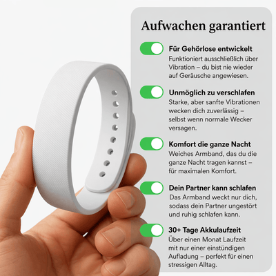 Veloria™ Lautloses Aufwachen für Gehörlose, Schwerhörige & Tiefschläfer