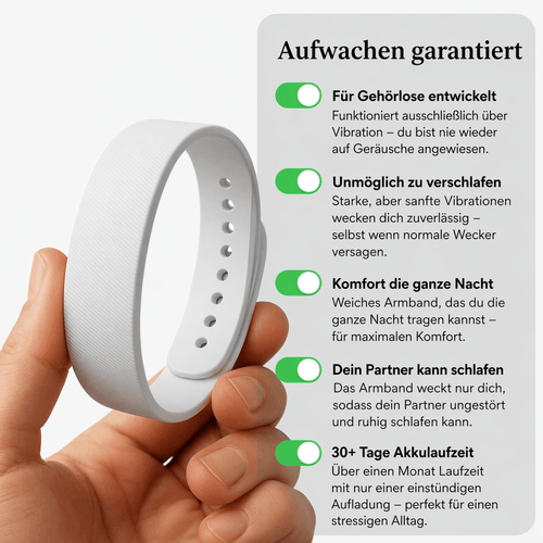 Veloria™ Lautloses Aufwachen für Gehörlose, Schwerhörige & Tiefschläfer