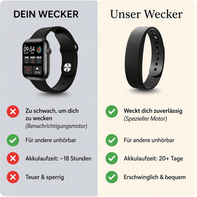 Veloria™ Lautloses Aufwachen für Gehörlose, Schwerhörige & Tiefschläfer