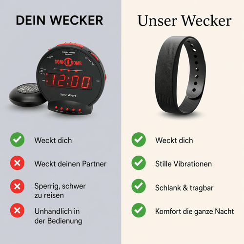 Veloria™ Lautloses Aufwachen für Gehörlose, Schwerhörige & Tiefschläfer