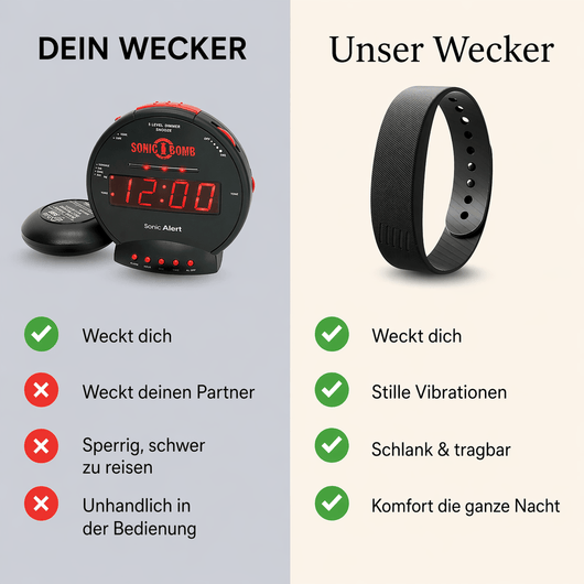 Veloria™ Lautloses Aufwachen für Gehörlose, Schwerhörige & Tiefschläfer